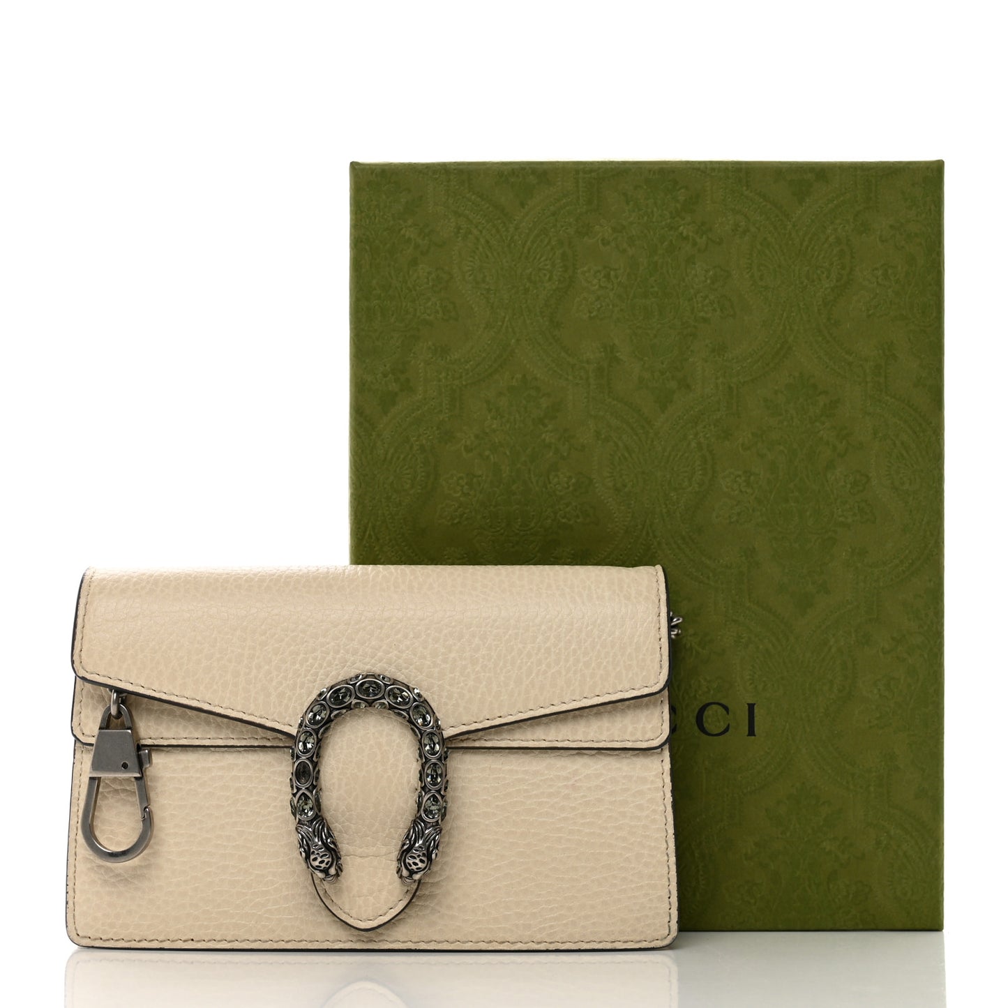 Dollar Calfskin Crystal Super Mini Dionysus Shoulder Bag Mystic White Black Diamond