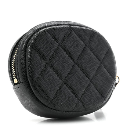 Chanel Caviar Quilted Zip Around Classic Coin Purse Black 3 of 10