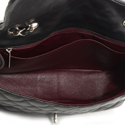 Chanel Lambskin Quilted Jumbo Single Flap Black 5 of 8