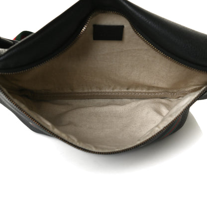 Gucci Grained Calfskin Logo Belt Bag Black 4 of 12