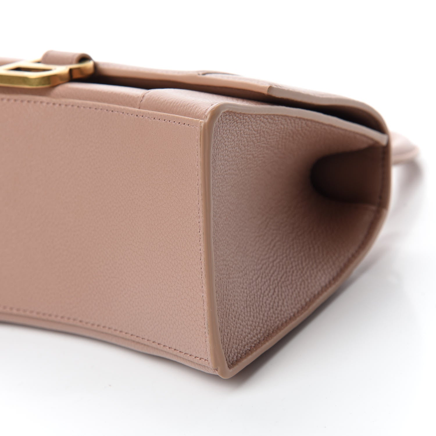 Balenciaga Grained Calfskin Small Hourglass Top Handle Bag Nude Beige 7 of 9