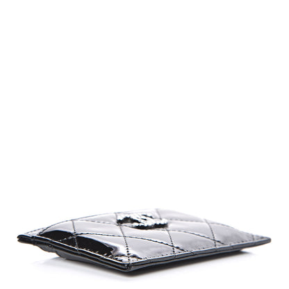 Chanel Patent Quilted Brilliant Card Holder Black 4 of 8