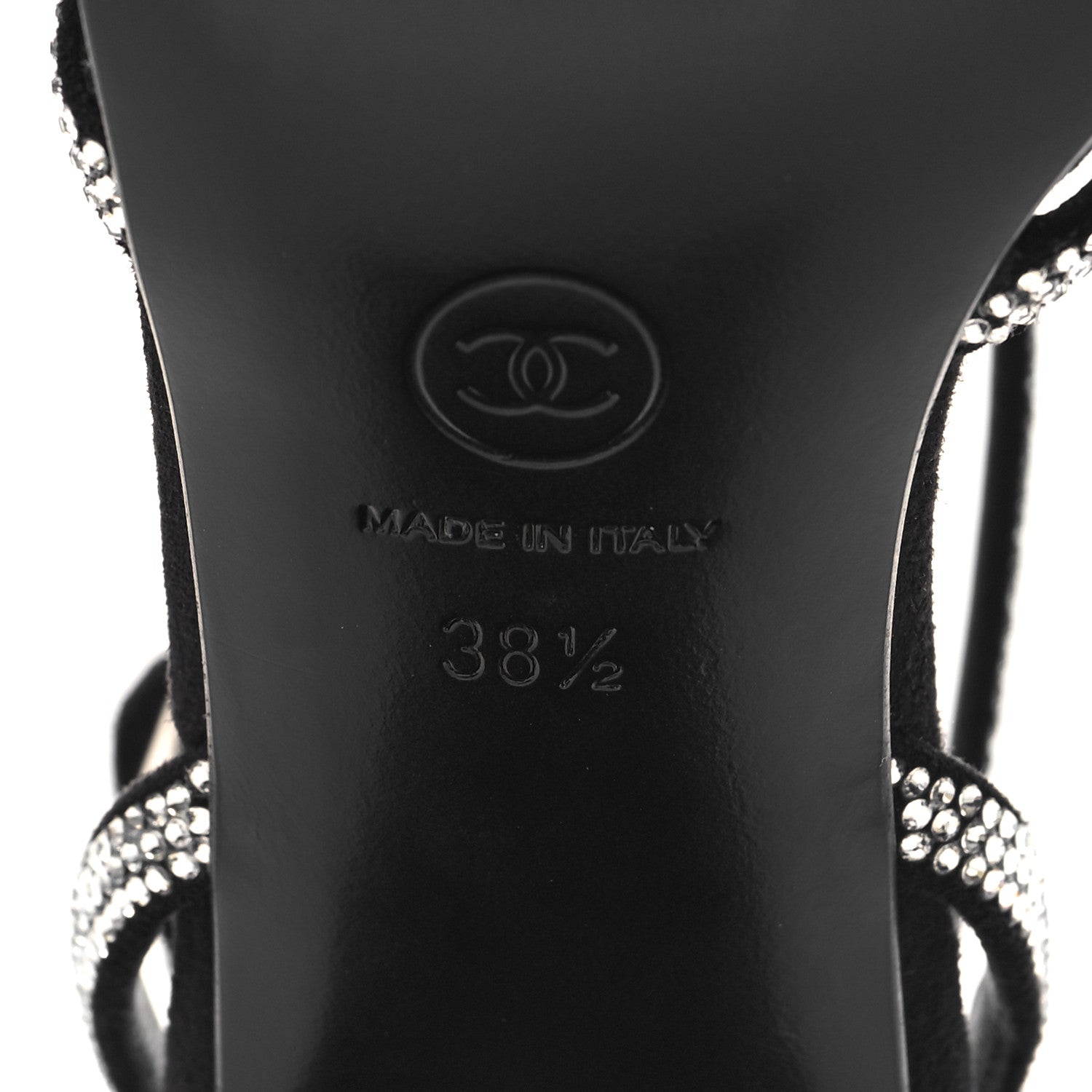 Chanel Strass Suede Pumps 38.5 Black 8 of 9