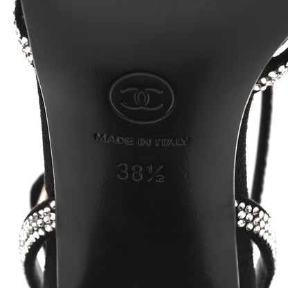 Chanel Strass Suede Pumps 38.5 Black 8 of 9