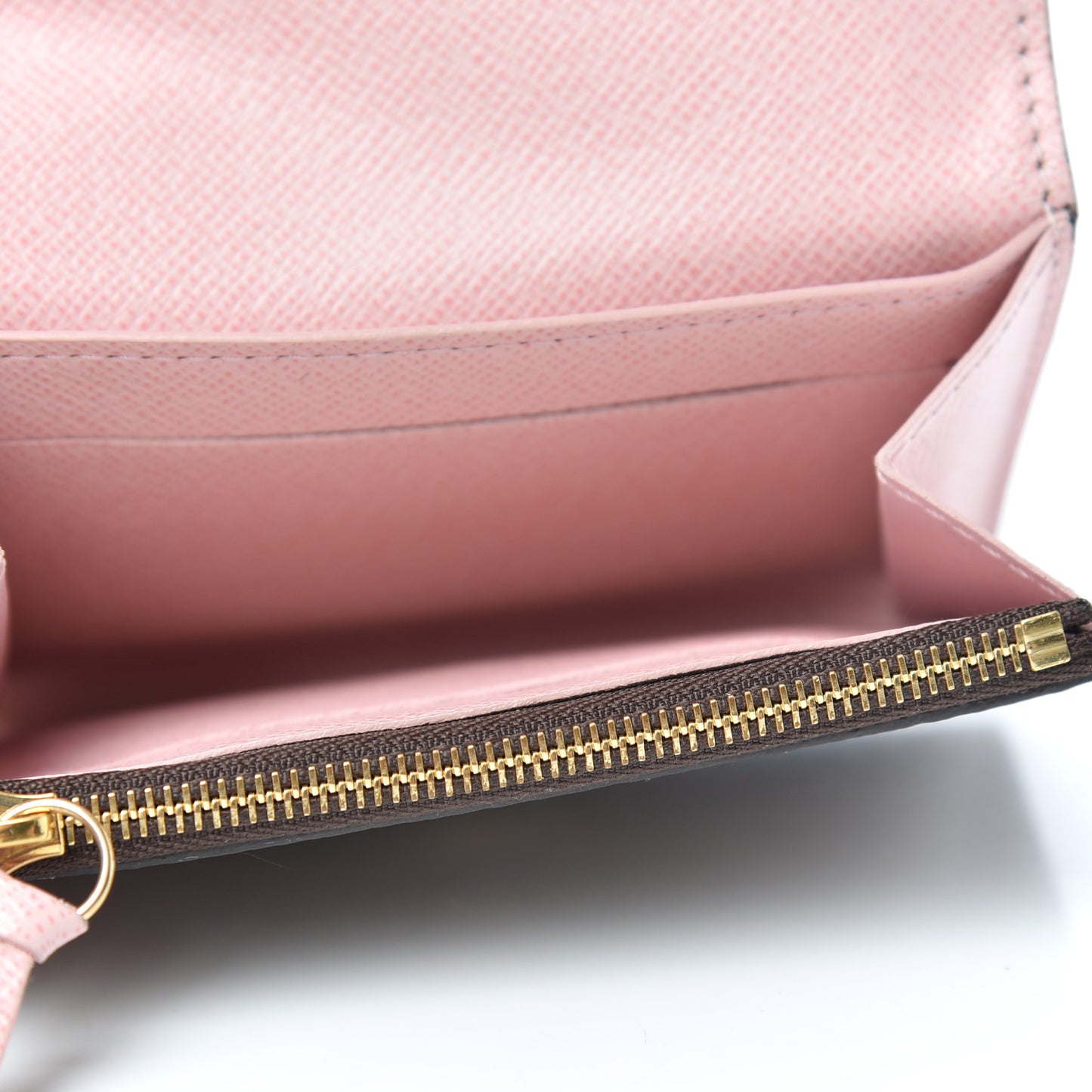 Damier Ebene Rosalie Coin Purse Rose Ballerine