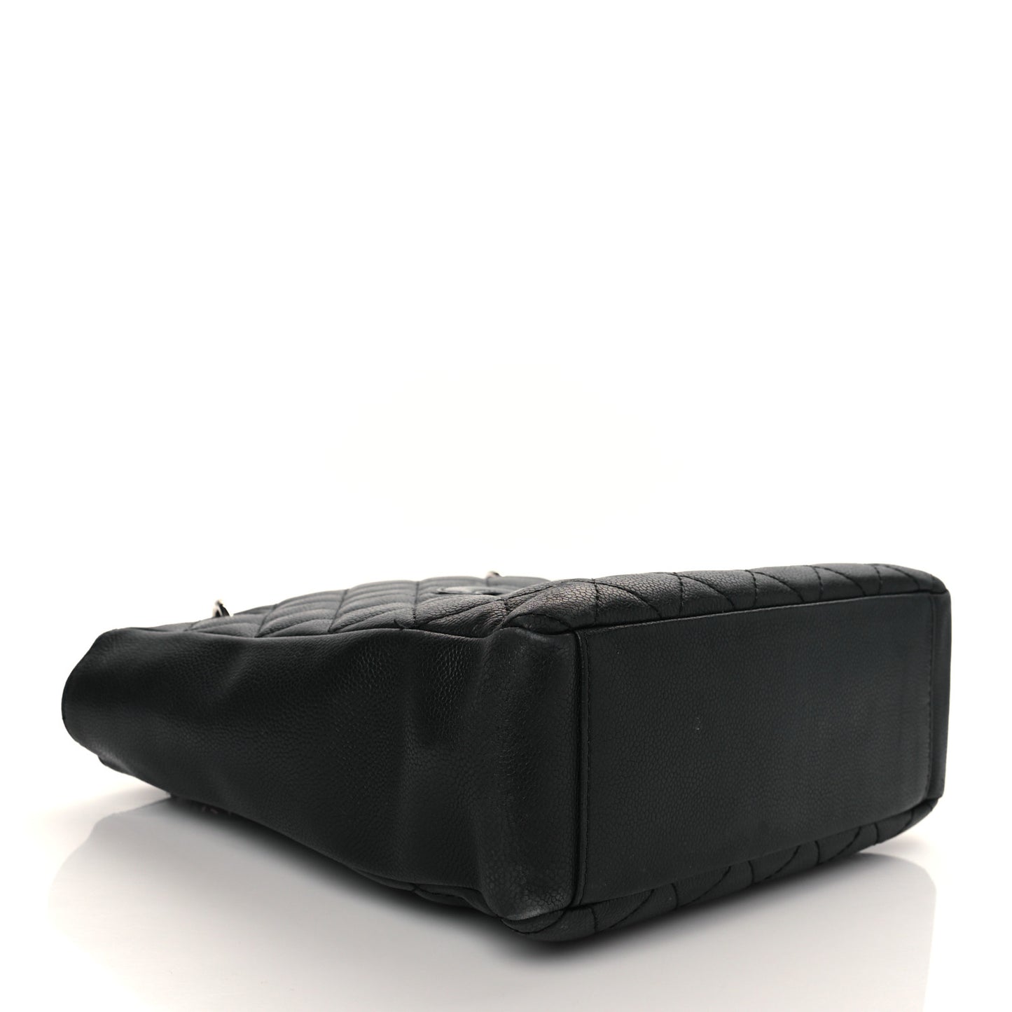 Caviar Quilted Petit Shopping Tote PST Black