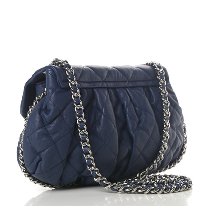 Chanel Washed Lambskin Quilted Medium Chain Around Flap Blue 3 of 11