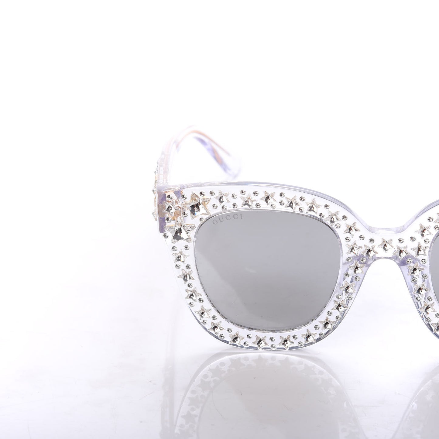 Acetate Crystal Oversize Mirrored Star Sunglasses GG0116S