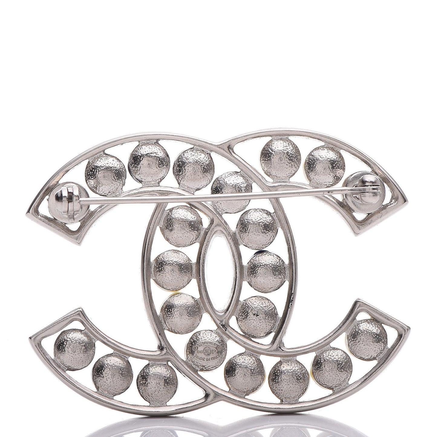 Pearl CC Brooch Blue Silver