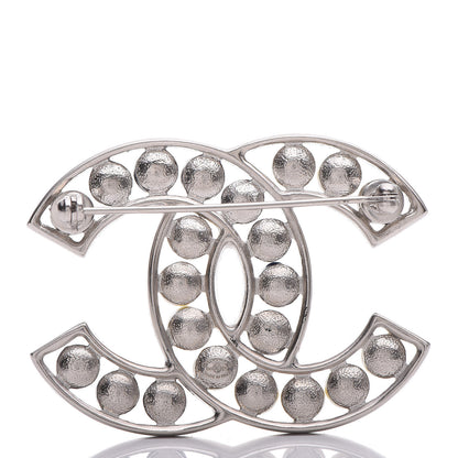 Chanel Pearl CC Brooch Blue Silver 3 of 4