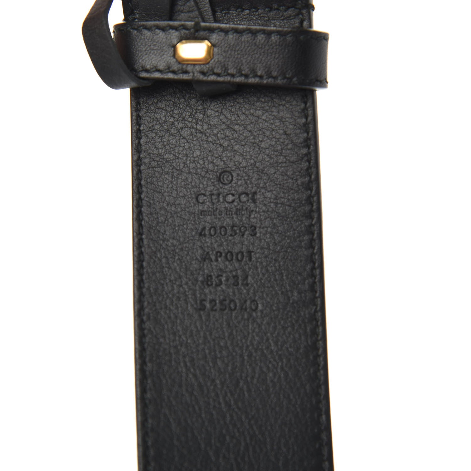 Gucci Calfskin Double G 40mm Belt 85 34 Black 4 of 4