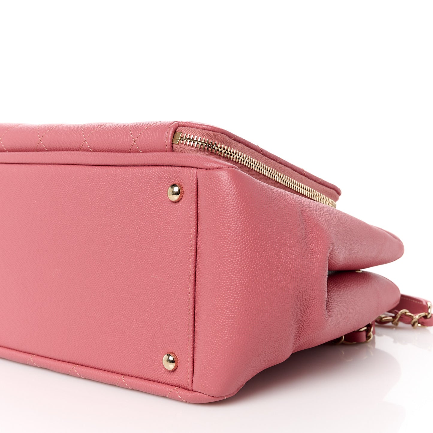 Caviar Quilted Small Business Affinity Shopping Bag Pink