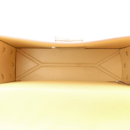 Jimmy Choo Suede Snakeskin Embroidered Palm Lockett Petite Shoulder Bag Light Khaki Buttercup 5 of 14