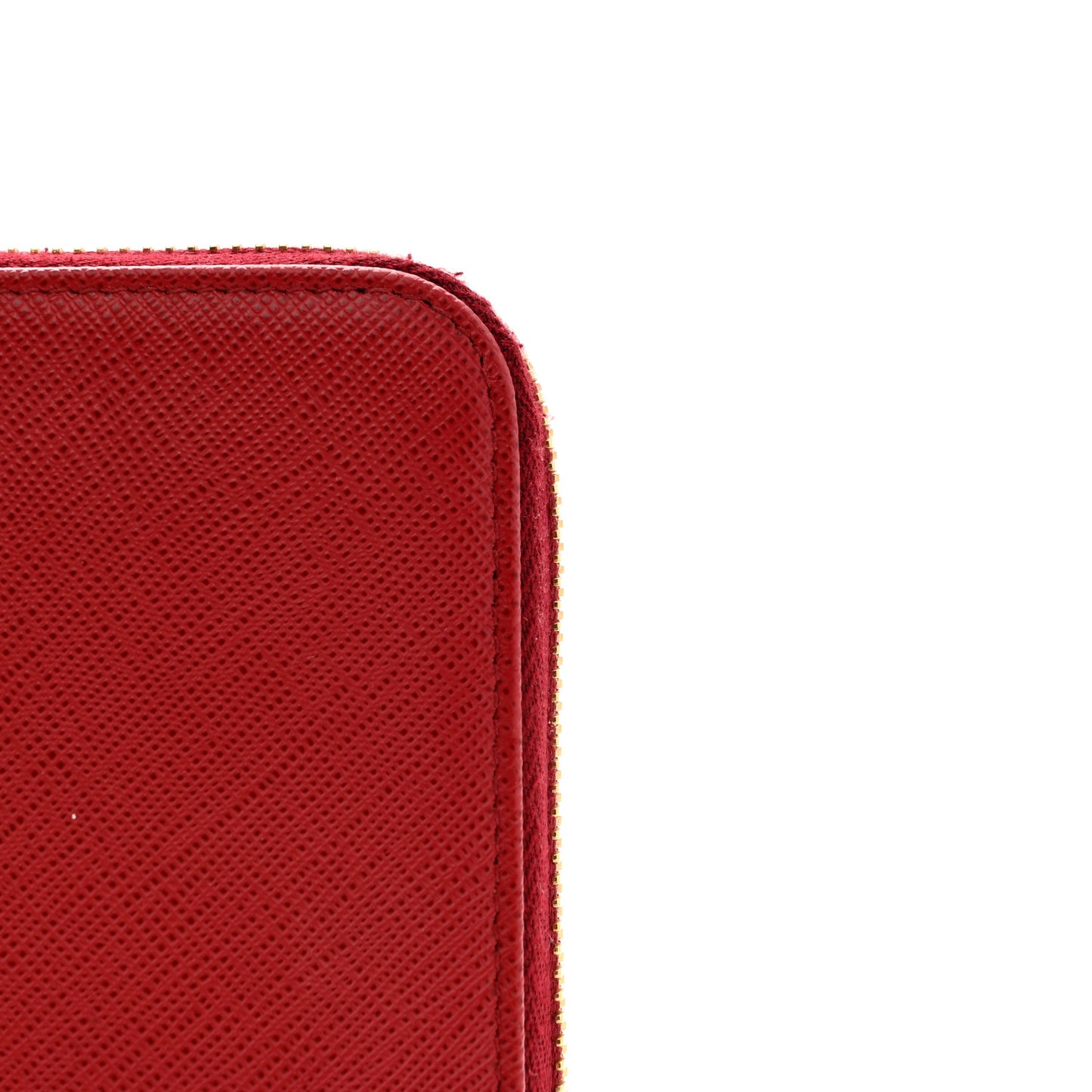 Saffiano Metal Zip Around Wallet Fuoco