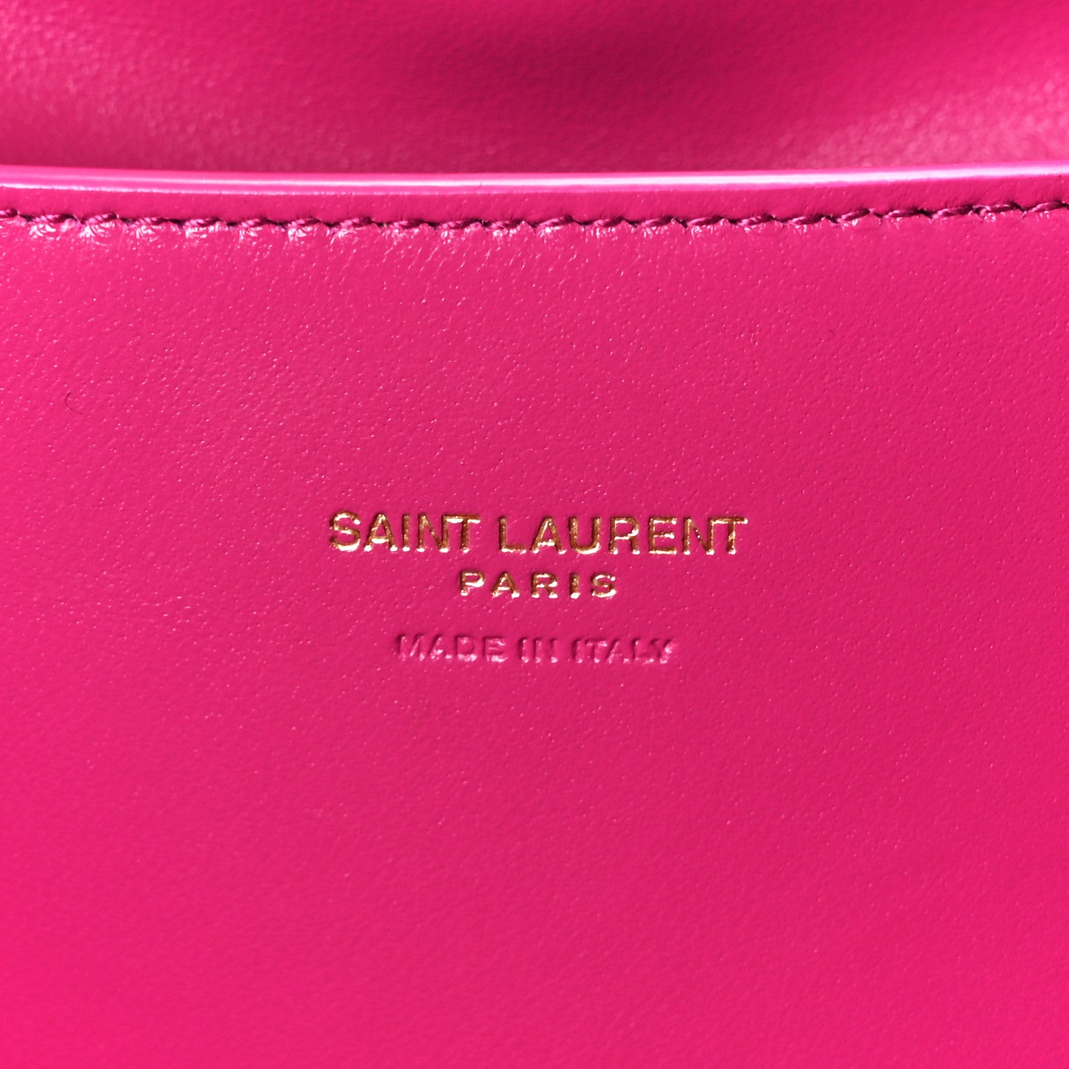 Saint Laurent Smooth Calfskin Suede Medium Reversible Monogram Kate Satchel Rose Rubis 10 of 18