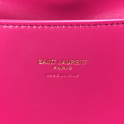 Saint Laurent Smooth Calfskin Suede Medium Reversible Monogram Kate Satchel Rose Rubis 10 of 18