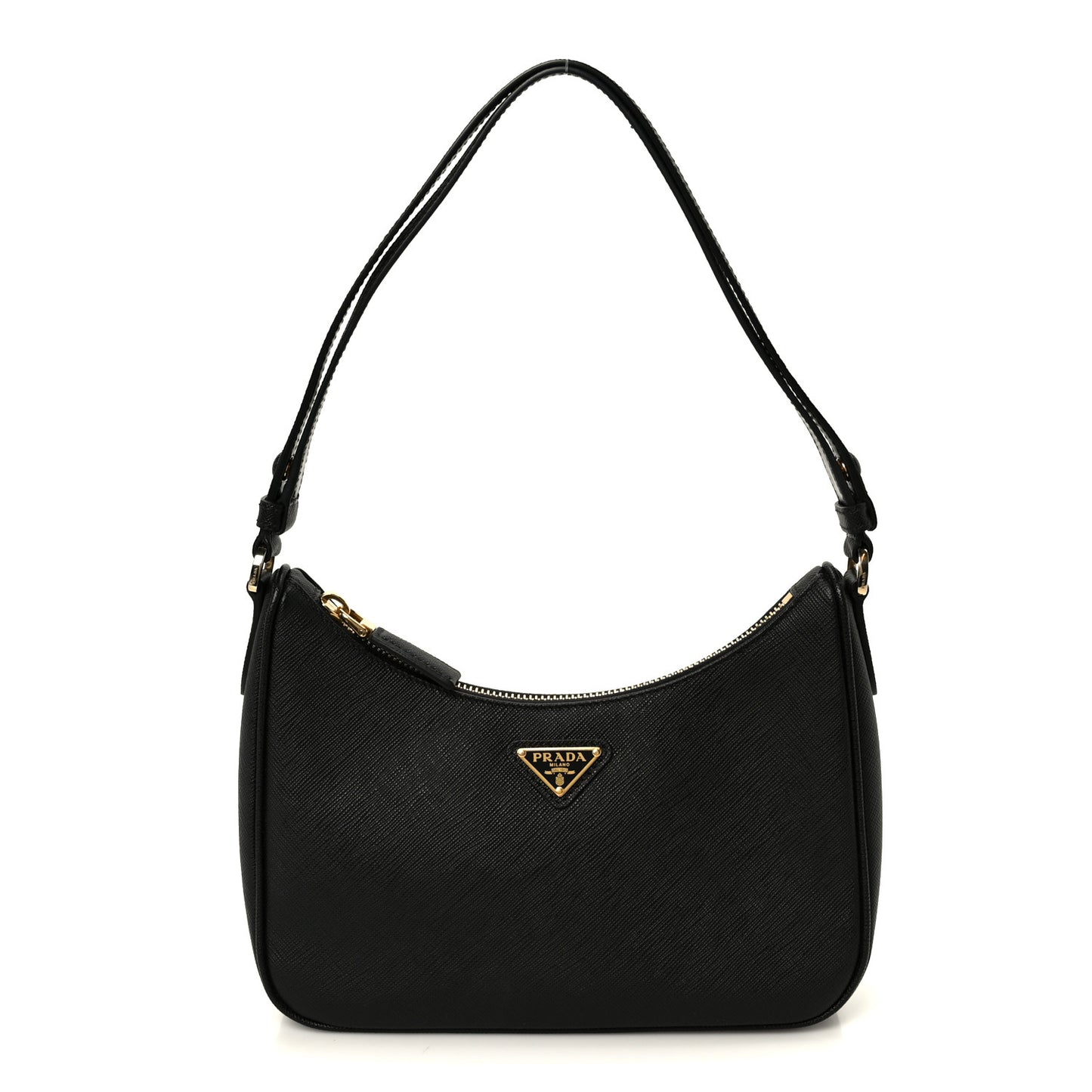 Saffiano Lux Mini Re-Edition Shoulder Bag Black