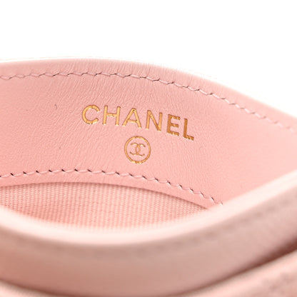 Chanel Caviar Quilted Crystal Card Holder Pink 5 of 8