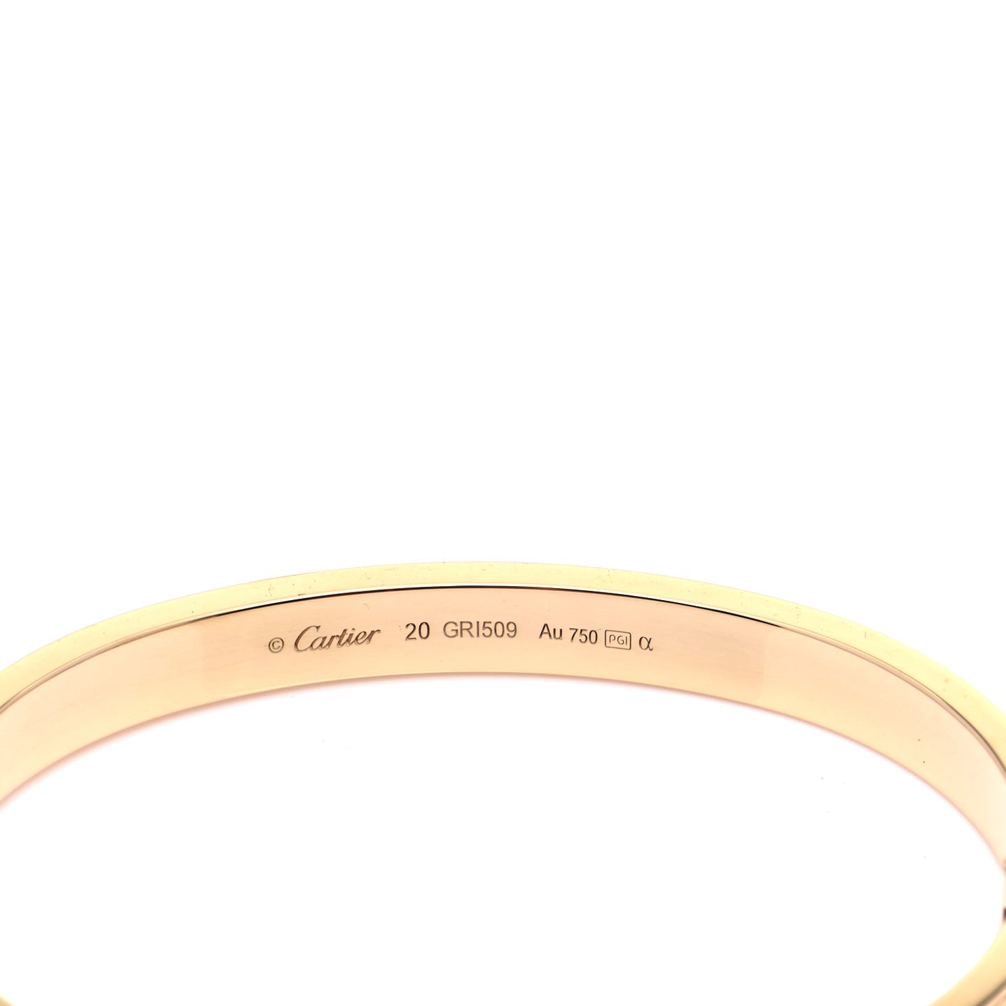 18K Yellow Gold Diamond LOVE Paved Bracelet 20