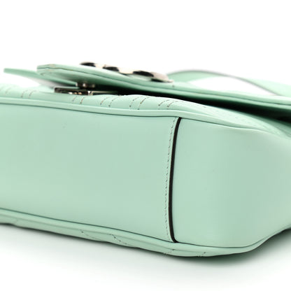 Gucci Calfskin Matelasse Mini GG Marmont Shoulder Bag Water Green 10 of 12