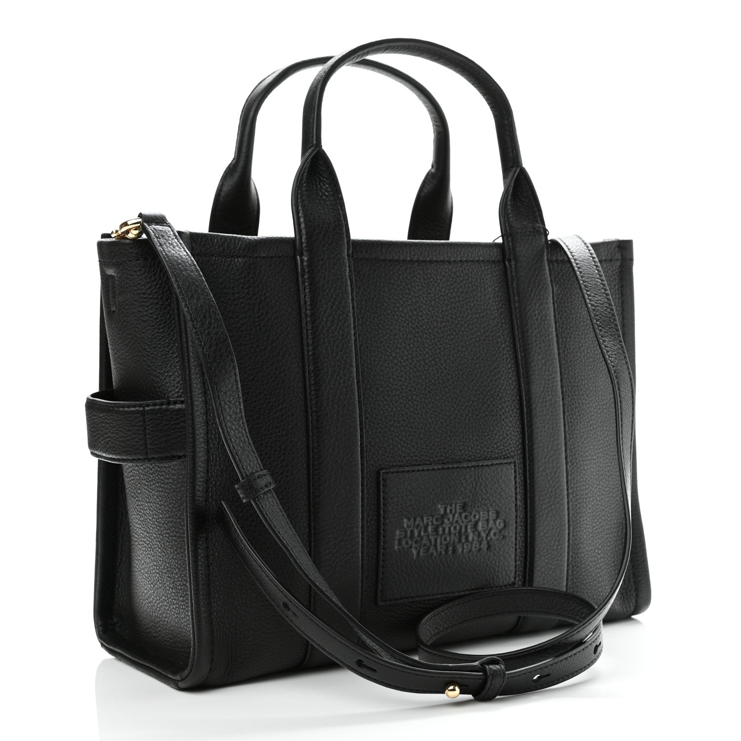 Marc Jacobs Grained Calfskin Medium The Tote Bag Black 2 of 9