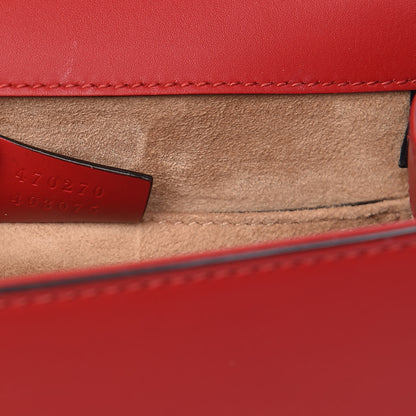 Gucci Calfskin Mini Sylvie Top Handle Bag Hibiscus Red 8 of 17