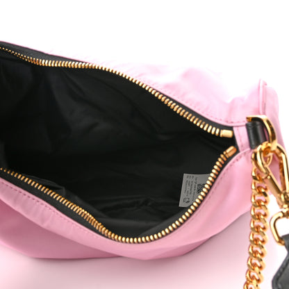 Versace Nylon Tribute Chain Crossbody Shoulder Bag Light Pink 4 of 8