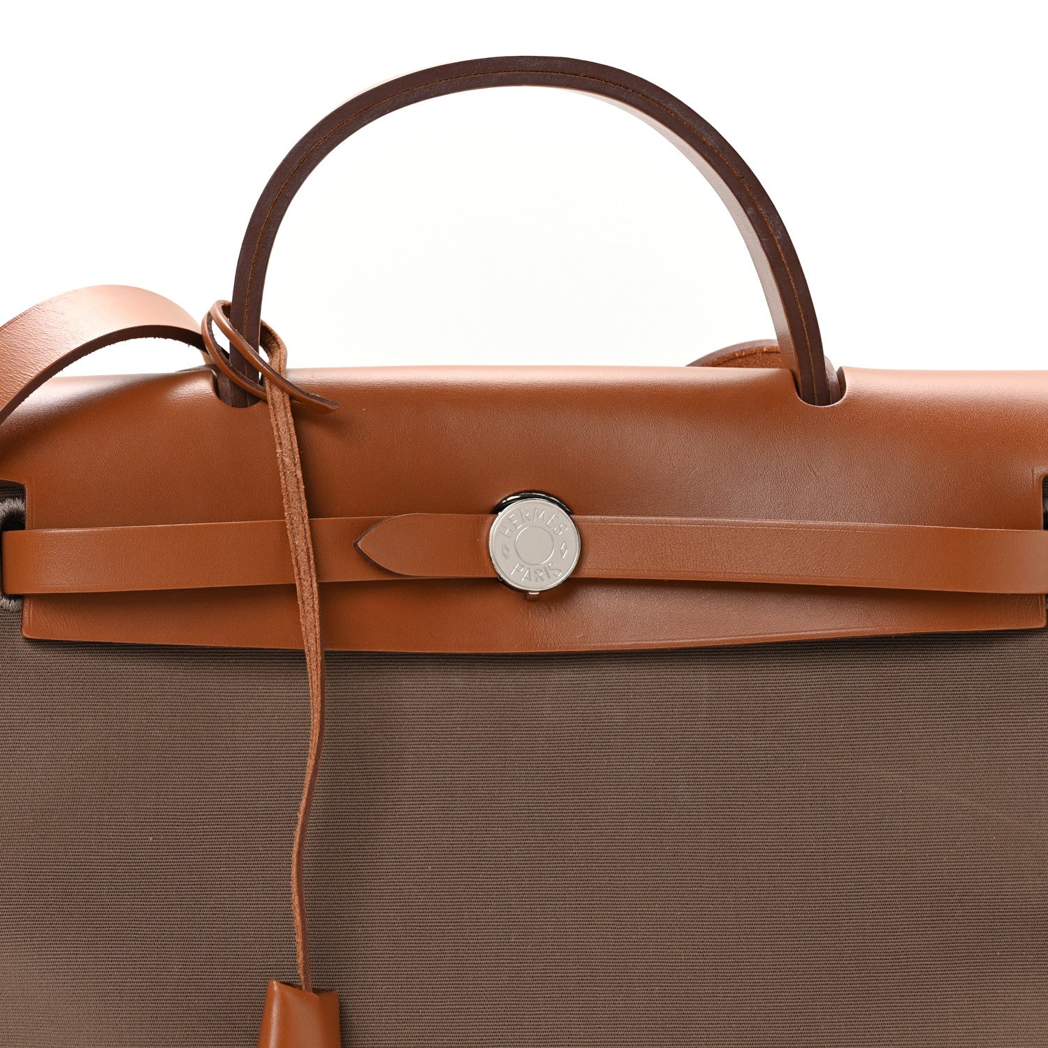 Hermes Vache Hunter Toile Officier Herbag Zip PM 31 Etoupe Fauve 9 of 11