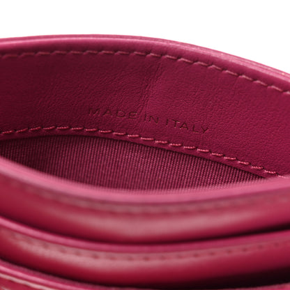 Chanel Lambskin Camellia Embossed Card Holder Fuchsia 7 of 10
