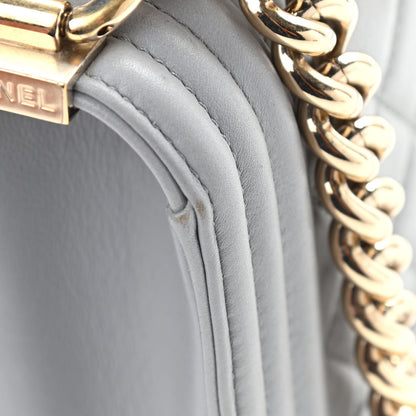 Chanel Calfskin Quilted Small Boy Flap Grey 12 of 12