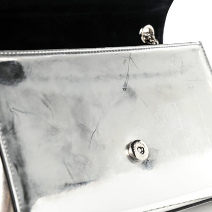 Saint Laurent Vinyl Mirror Small Classic Monogram Kate Satchel Argento 8 of 11