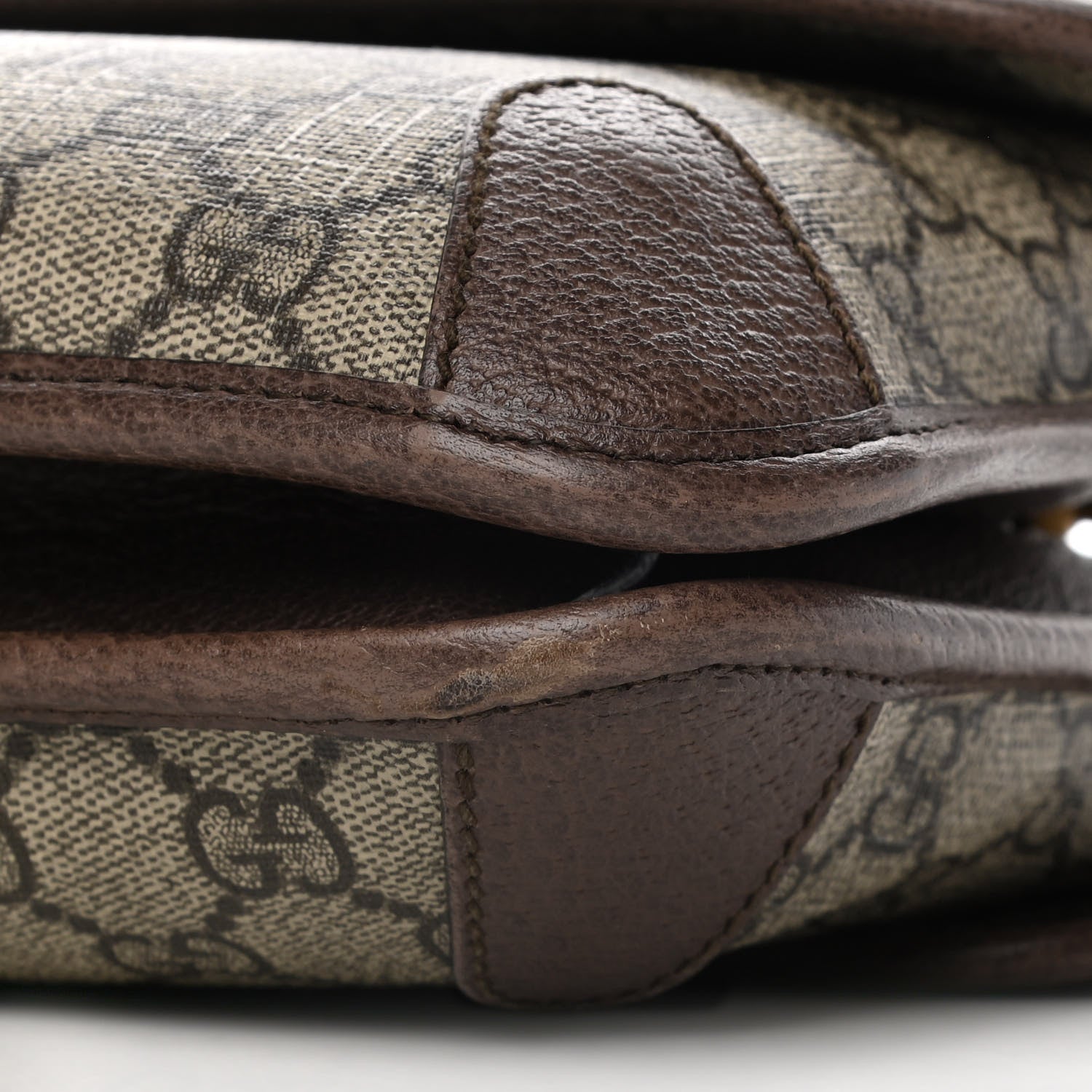 Gucci GG Supreme Monogram Web Small Neo Vintage Double Flap Messenger Bag Beige New Acero 23 of 28