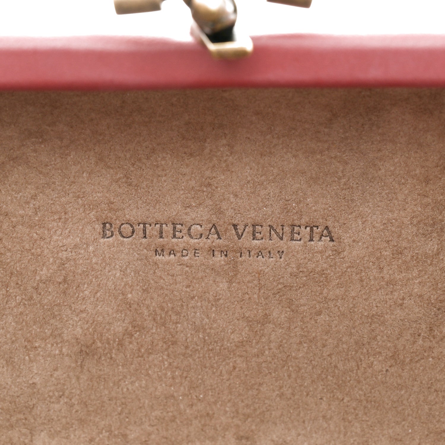 Bottega Veneta Nappa Intrecciato Chain Knot Clutch China Red 5 of 8
