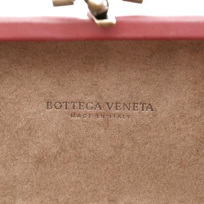 Bottega Veneta Nappa Intrecciato Chain Knot Clutch China Red 5 of 8