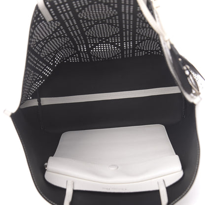 Christian Dior Calfskin Perforated Cannage Dioriva Tote White 5 of 13