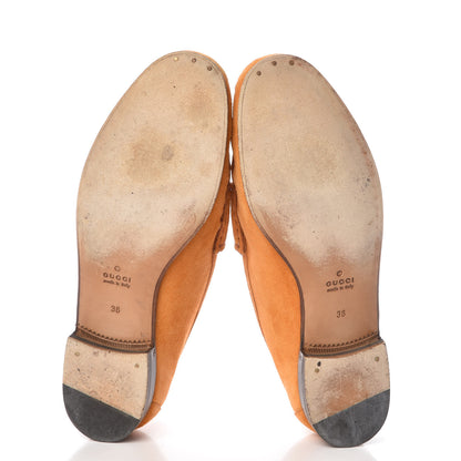 Gucci Suede Womens 1953 Horsebit Loafers 38 Yellow 7 of 9