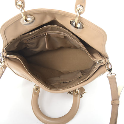 Christian Dior Lambskin Cannage Medium Granville Tote Beige 5 of 20