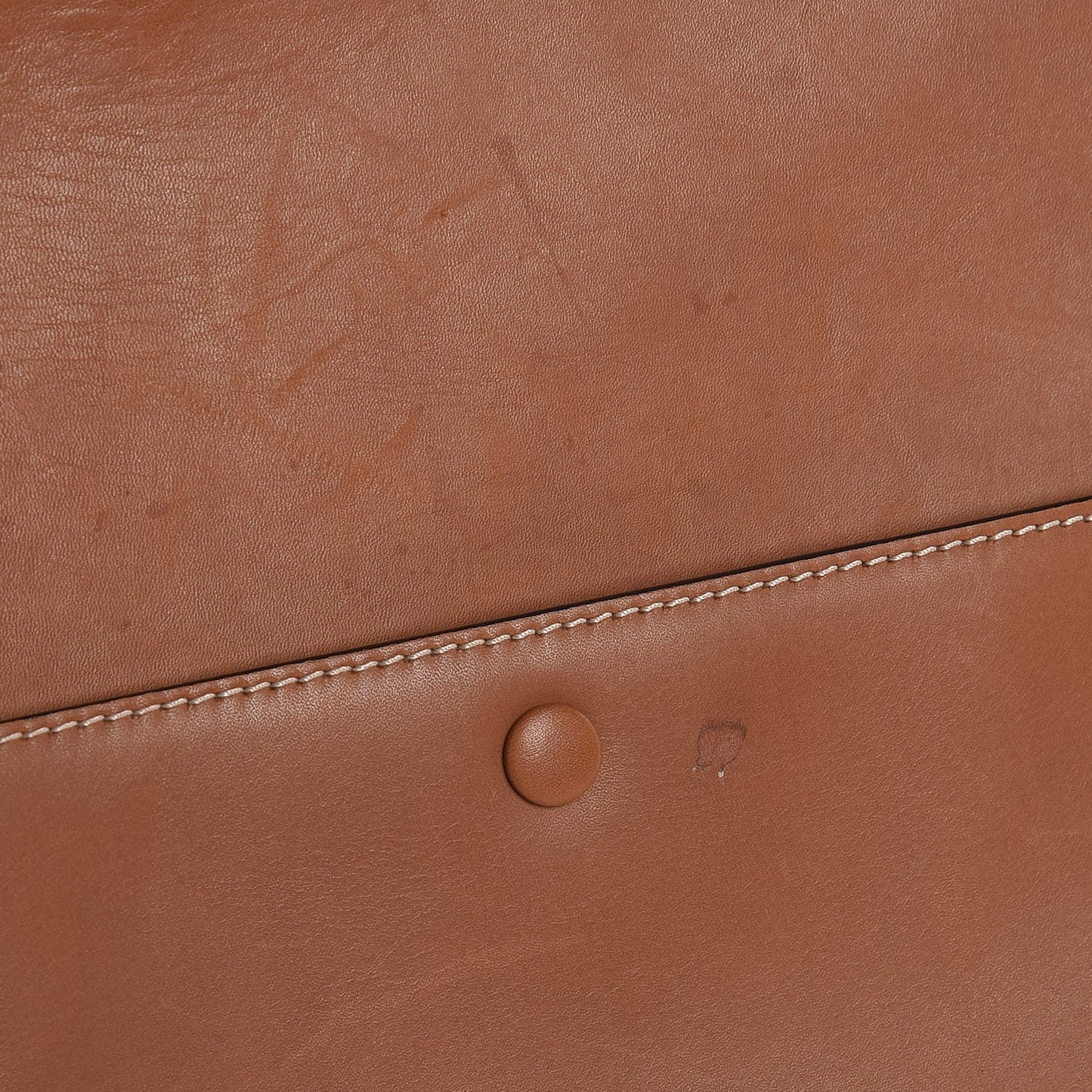 Smooth Calfskin Large Edge Shoulder Bag Camel