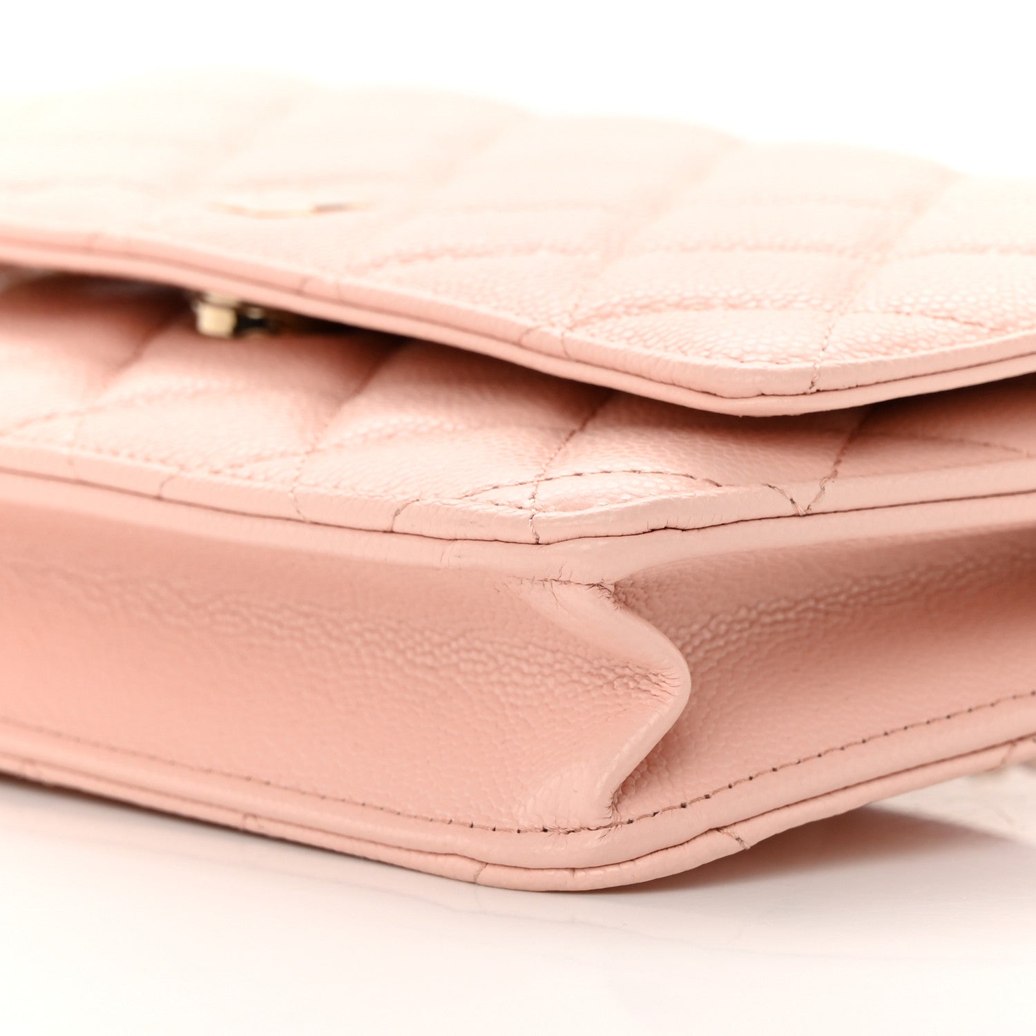 Chanel Caviar Quilted Wallet on Chain WOC Light Pink 11 of 12