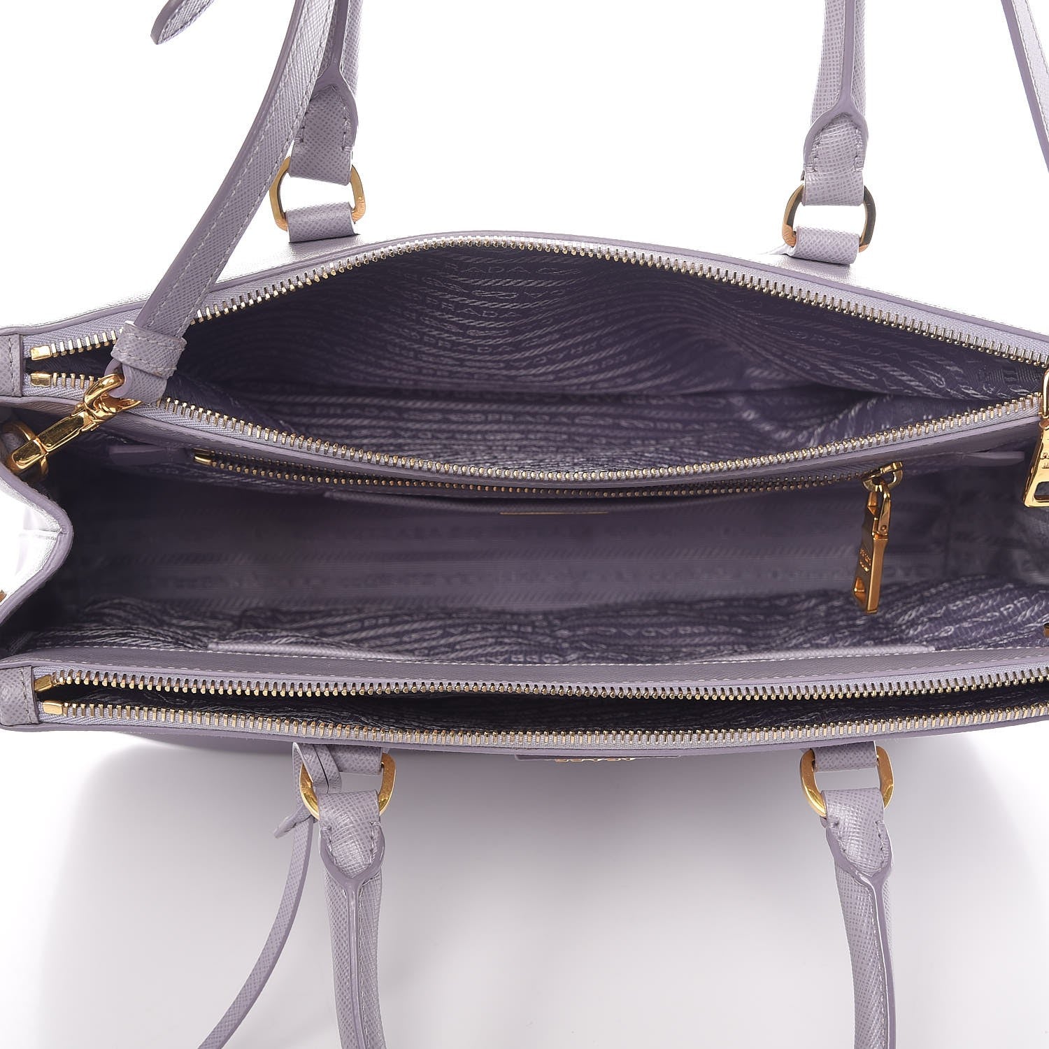 Prada Saffiano Medium Galleria Double Zip Tote Glicine 6 of 9