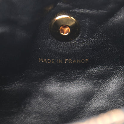 Chanel Lambskin Quilted Drawstring Backpack Black 7 of 13