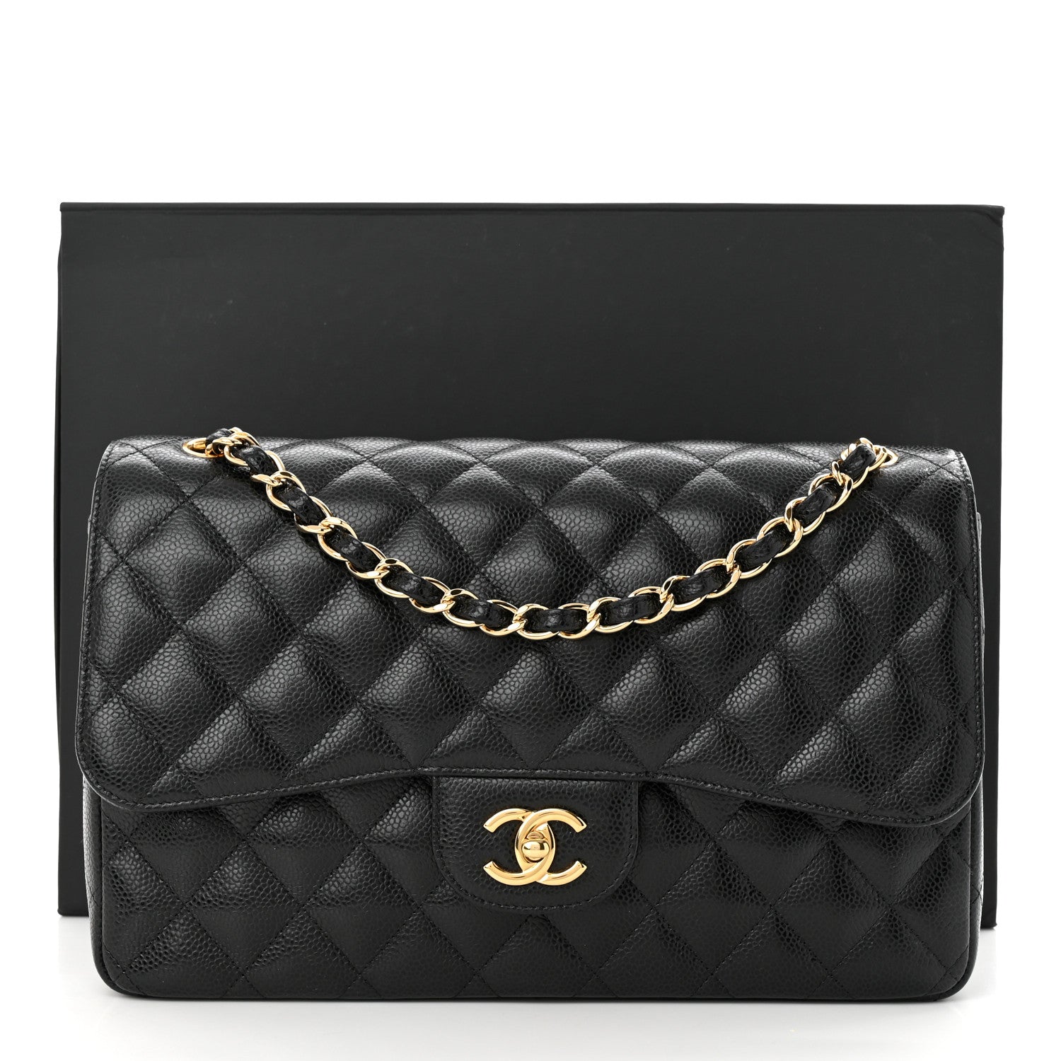 Chanel Caviar Quilted Jumbo Double Flap Black 11 of 11