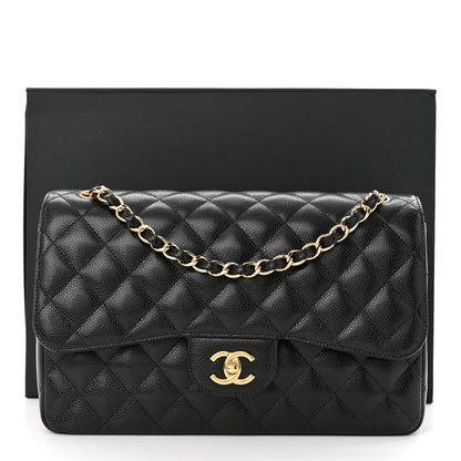 Chanel Caviar Quilted Jumbo Double Flap Black 11 of 11