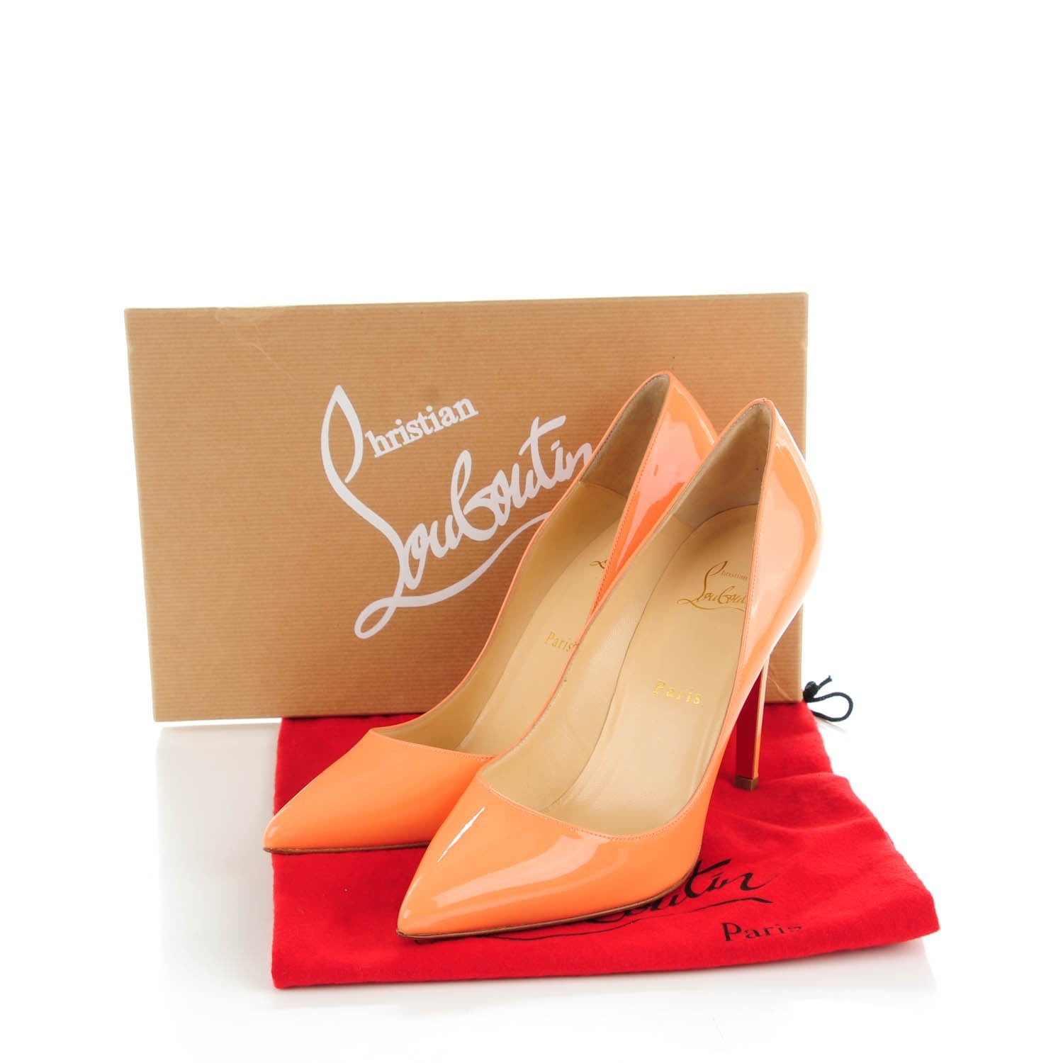 Christian Louboutin Patent Pigalle 100 Pumps 39.5 Mango 8 of 8
