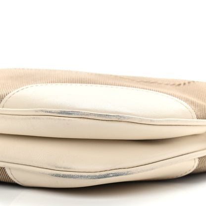 Prada Jacquard Logo Small Flat Messenger Bag White 6 of 18