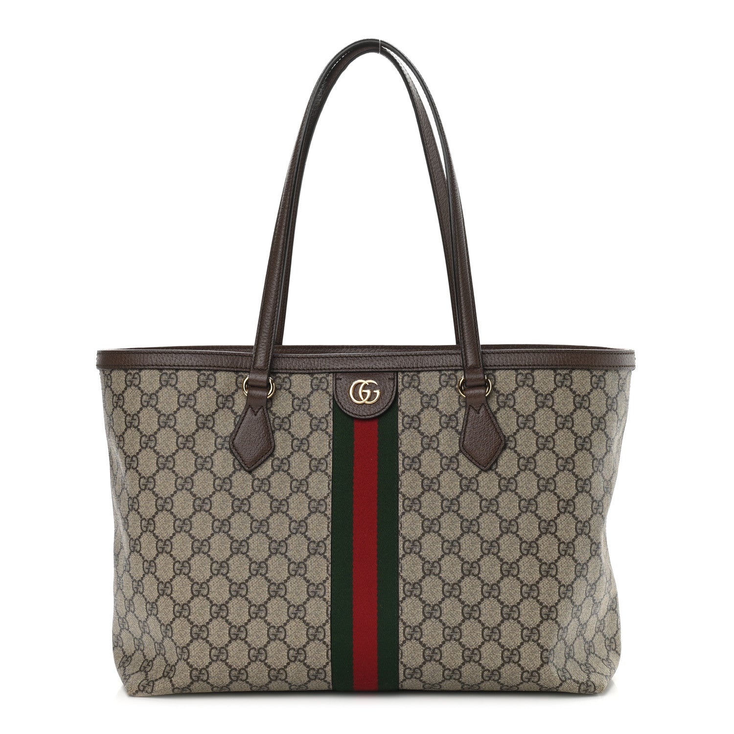Gucci GG Supreme Monogram Medium Ophidia Shopping Tote Brown 1 of 9