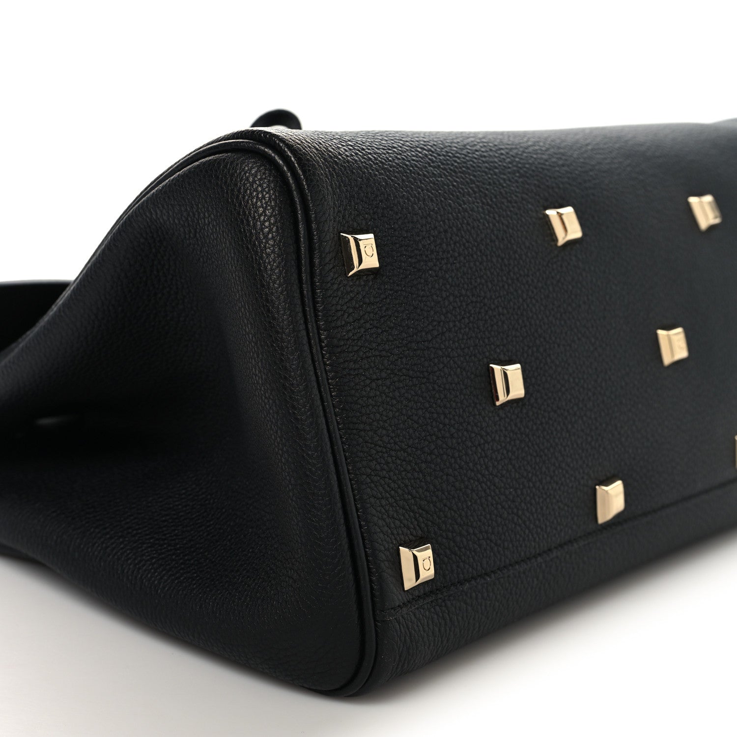 Salvatore Ferragamo Calfskin Large The Studio Bag Black 8 of 10