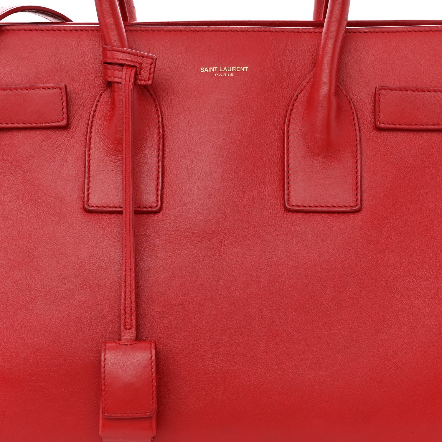 Saint Laurent Calfskin Small Sac De Jour Lipstick Red 14 of 19