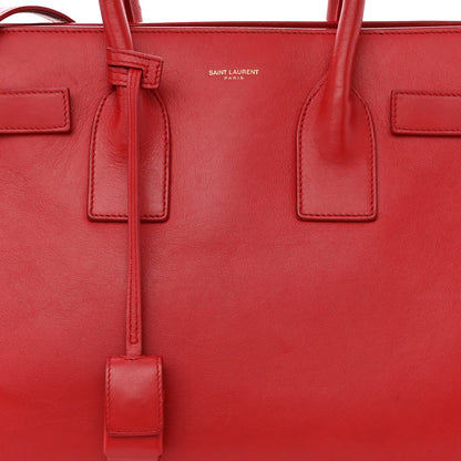 Saint Laurent Calfskin Small Sac De Jour Lipstick Red 14 of 19