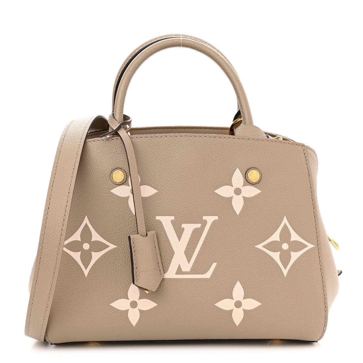 Louis Vuitton Empreinte Monogram Giant Montaigne BB Tourterelle Creme 1 of 10